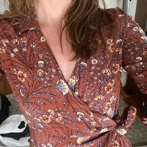 Talbots long sleeve Floral dress